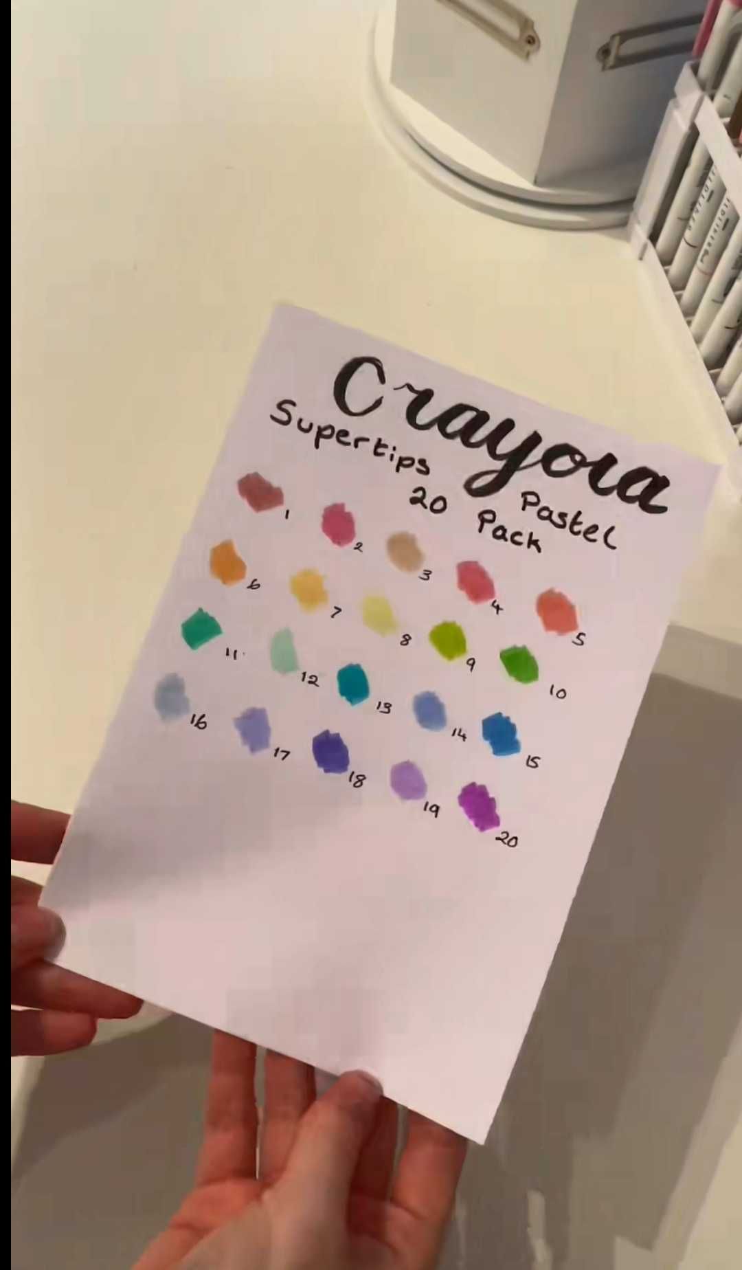 Canetas Crayola Super Tips Pastel - 20 unidades