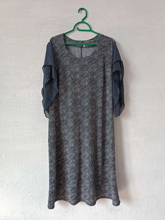 Плаття трикотаж шифон батал 56 розмір