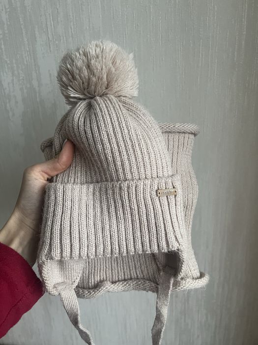 Зимова шапка та шарф/зимовий комплект на дівчинку