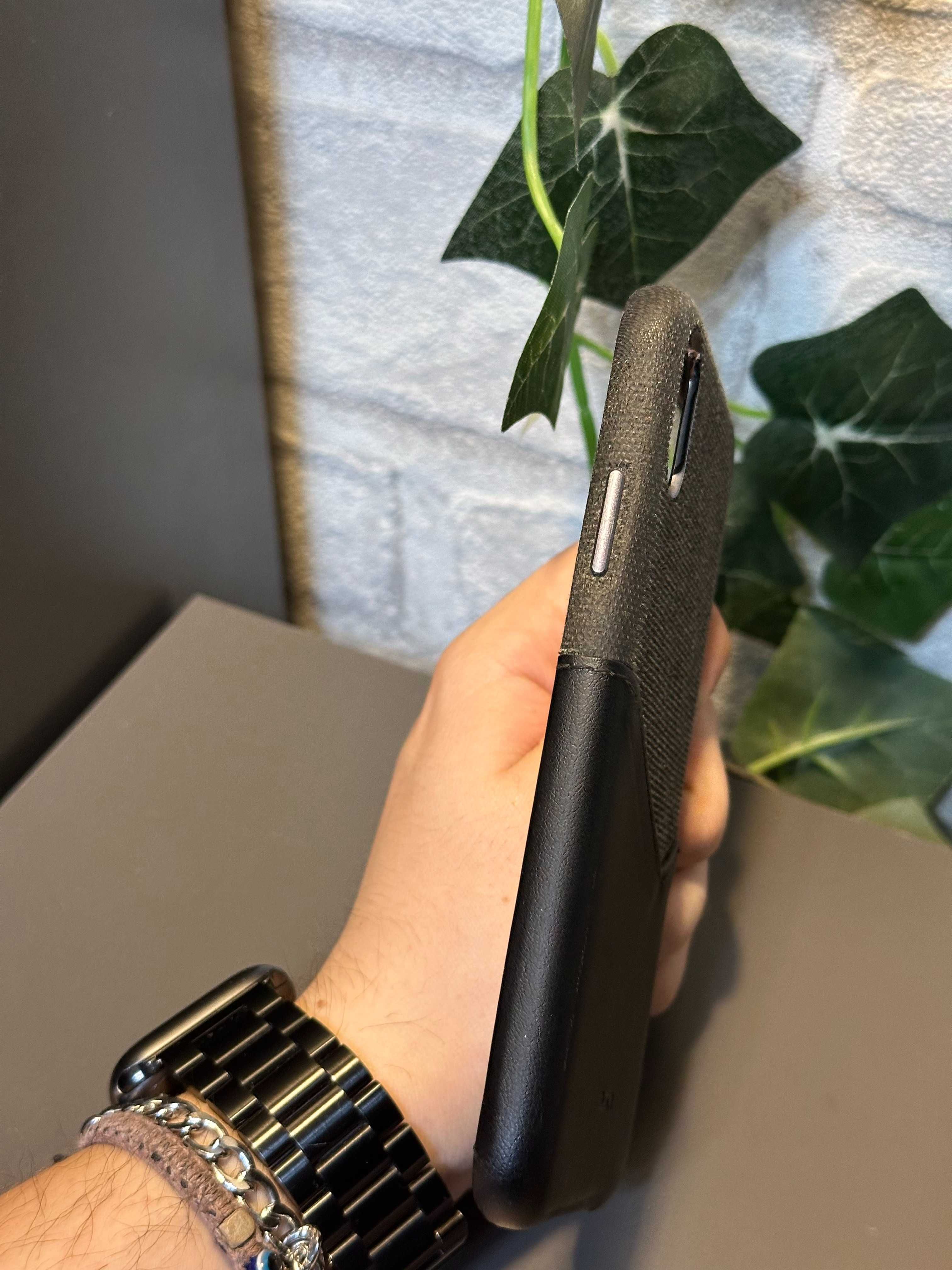 Skórzano-materiałowy case/etui ESR Metro do iPhone X/Xs