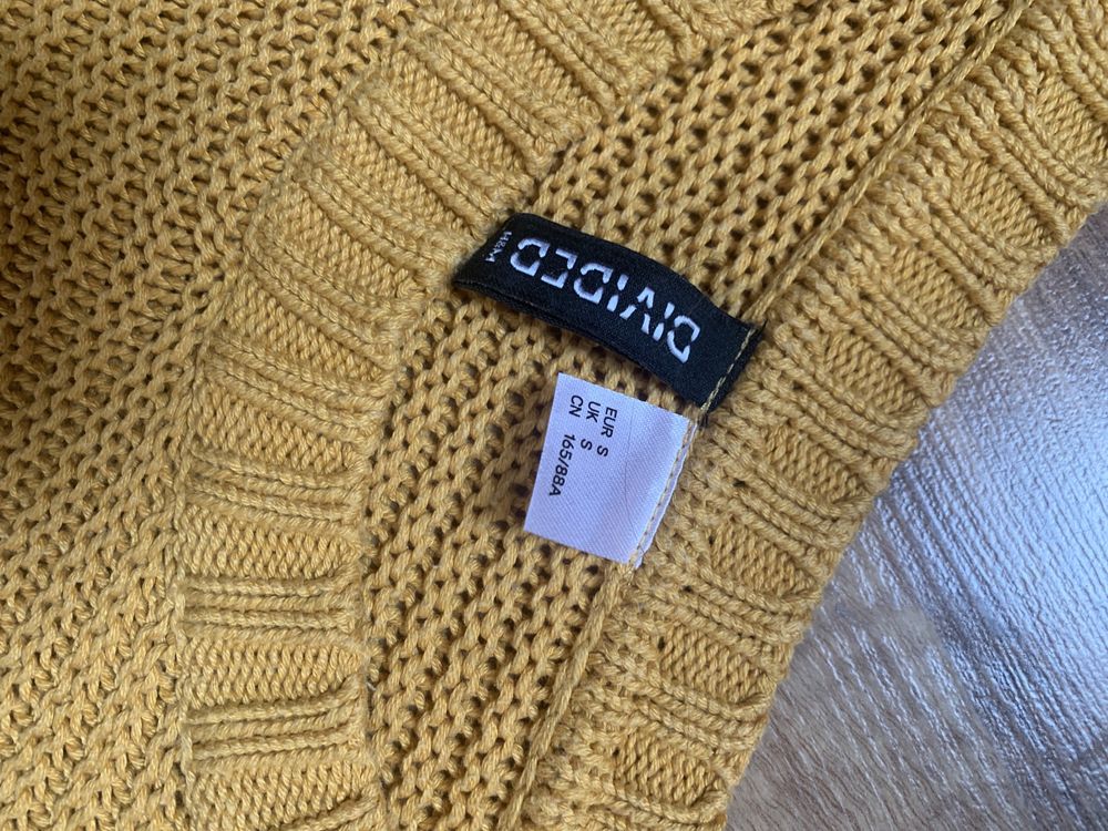 Sweter divided h&m musztardowy zółty s