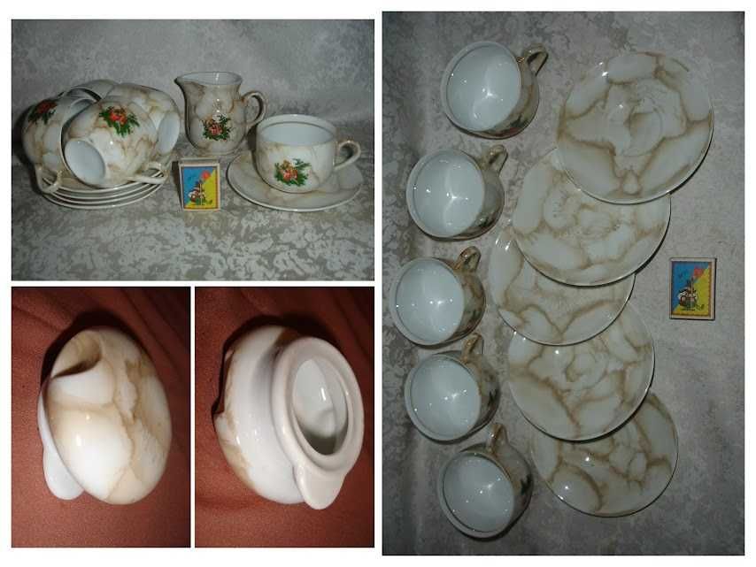 Чашки/КРУЖКИ/горнята - фарфор з позолотою. Сервіз МАДОННА. РАРИТЕТ.