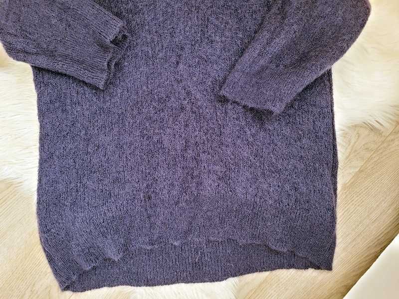 Granatowy sweter / pulower z moherem i wełną, Part Two, L (40)