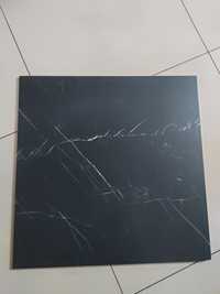 Gres 60x60 płytki podłogowe Klaro Black czarne marmur