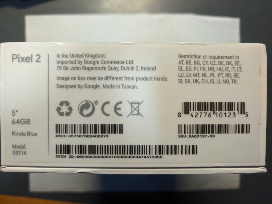 Google Pixel 2, 64 GB/ 4 GB Android Bom Estado Caixa Acessórios Capas,