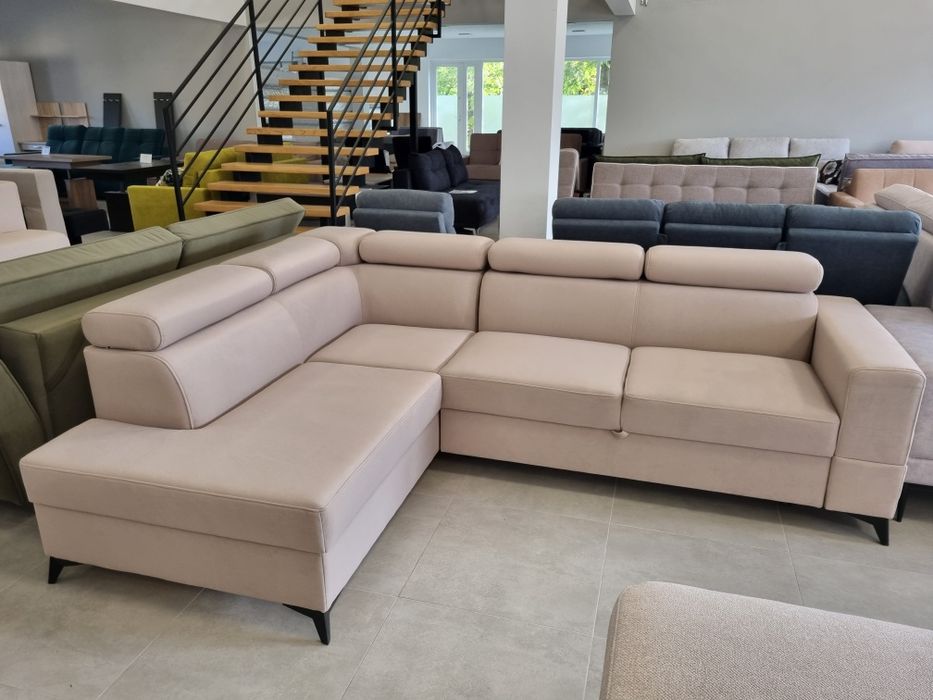 Narożnik Apollo z funkcją spania i pojemnikiem