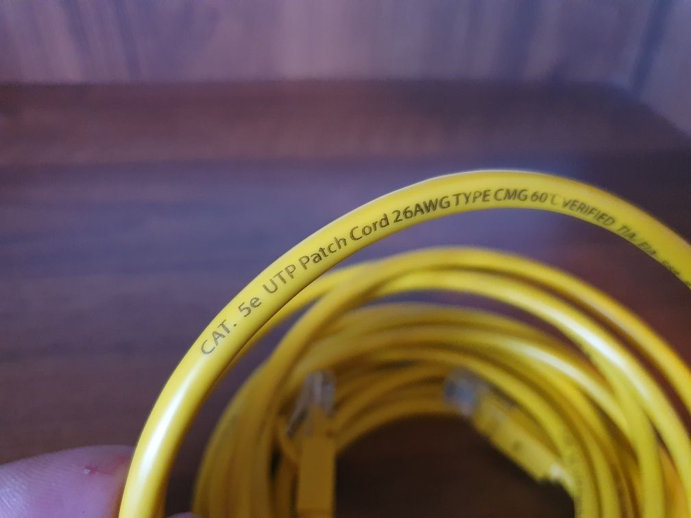Патч-корд "Ugreen, Cat.5e, 5m, UTP, 26 AWG, TIA/EIA-568-B"