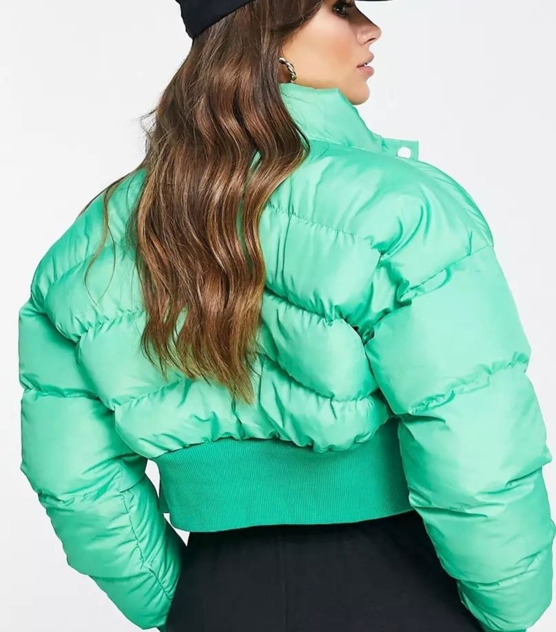 Pikowana kurtka damska zielona 40