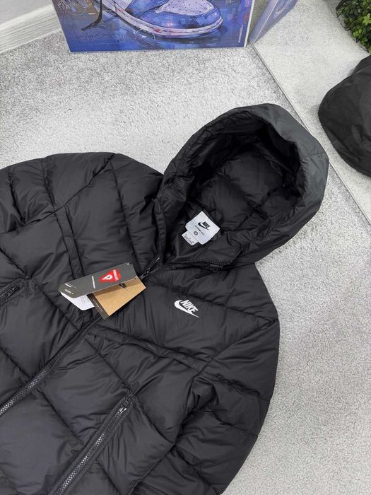!SALE! Чоловіча куртка Nike NSW Black XS S M L XL XXL пуховик найк нсв