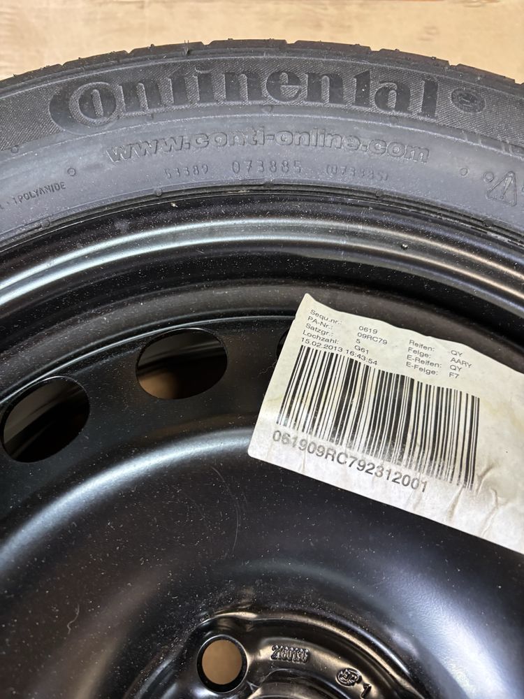 4x100 6J16 Et40 OPEL KOLO ZAPSOWE 195/55R16 dojazdowe NOWE corsa d e