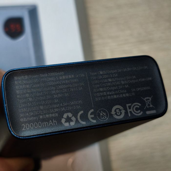 Baseus Adaman Metal 65W Power Bank 20000mAh для ноутбука та телефону
