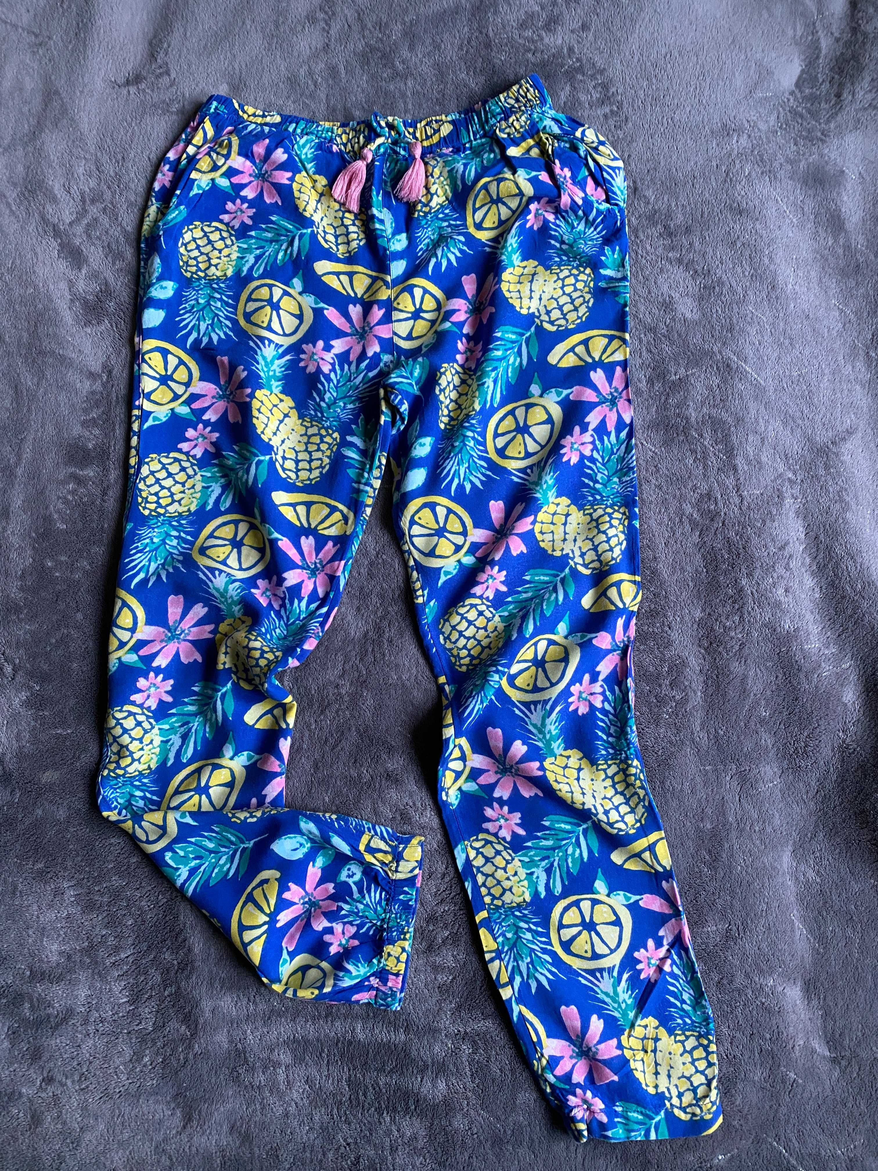 Kolorowe spodnie haremki dziewczęce - rozm. 146