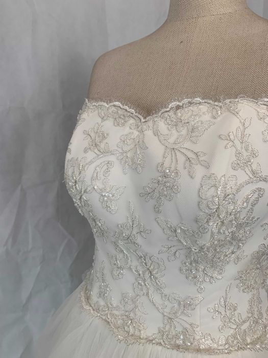 Nowa Polska Suknia Ślubna 38 M Księżniczka Tiulowa Gorset Princessa