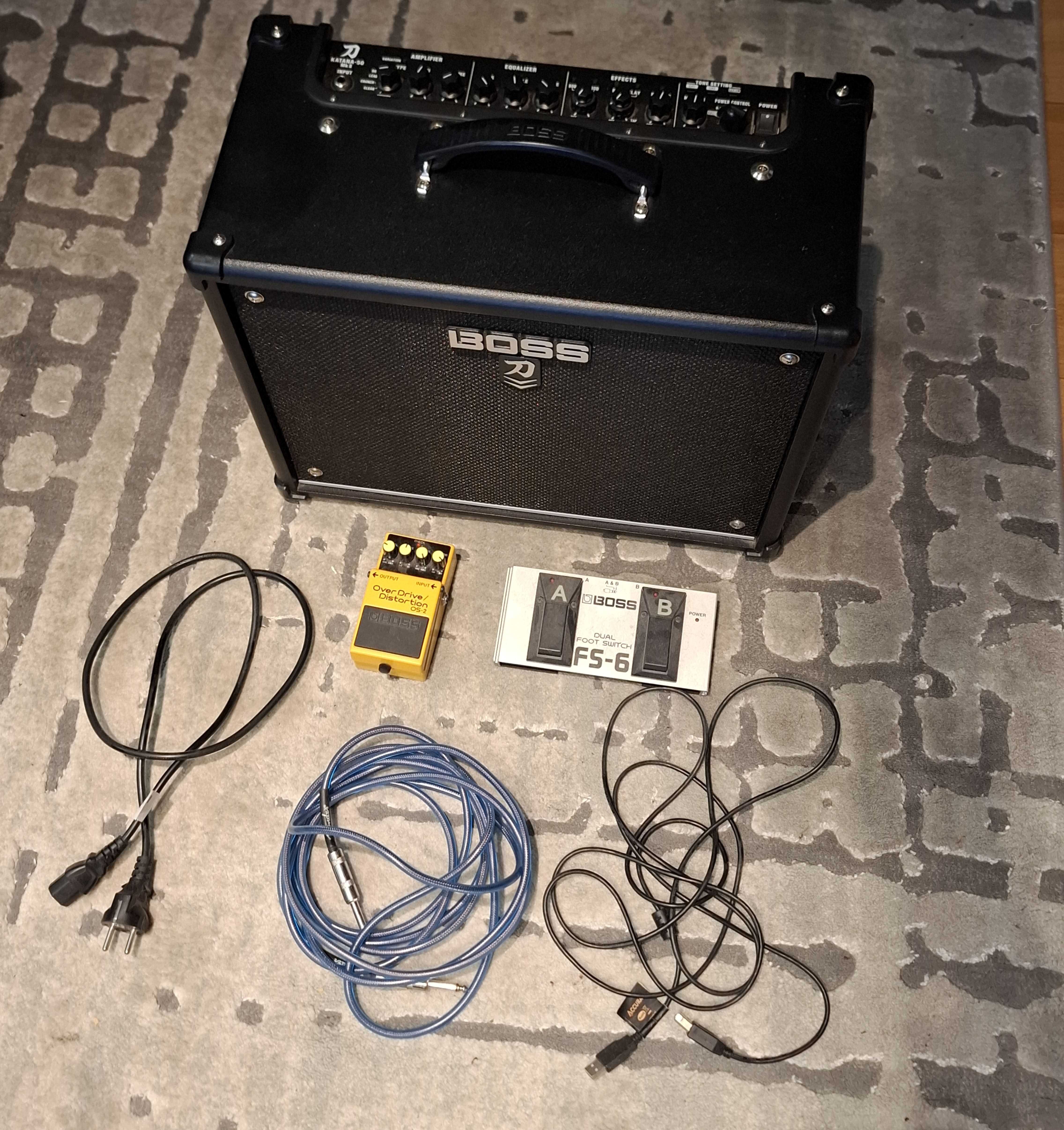 Wzmacniacz gitarowy Katana-50 MkII + Footswitch + OS2 + Zestaw kabli
