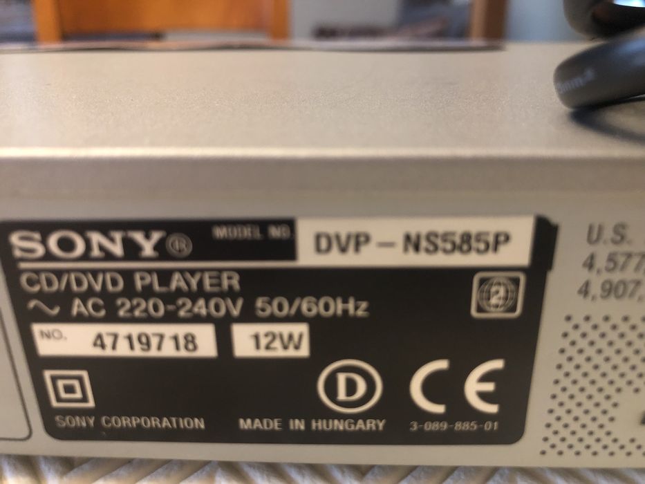 Sony leitor de CD/DVD, DVP-NS585P
