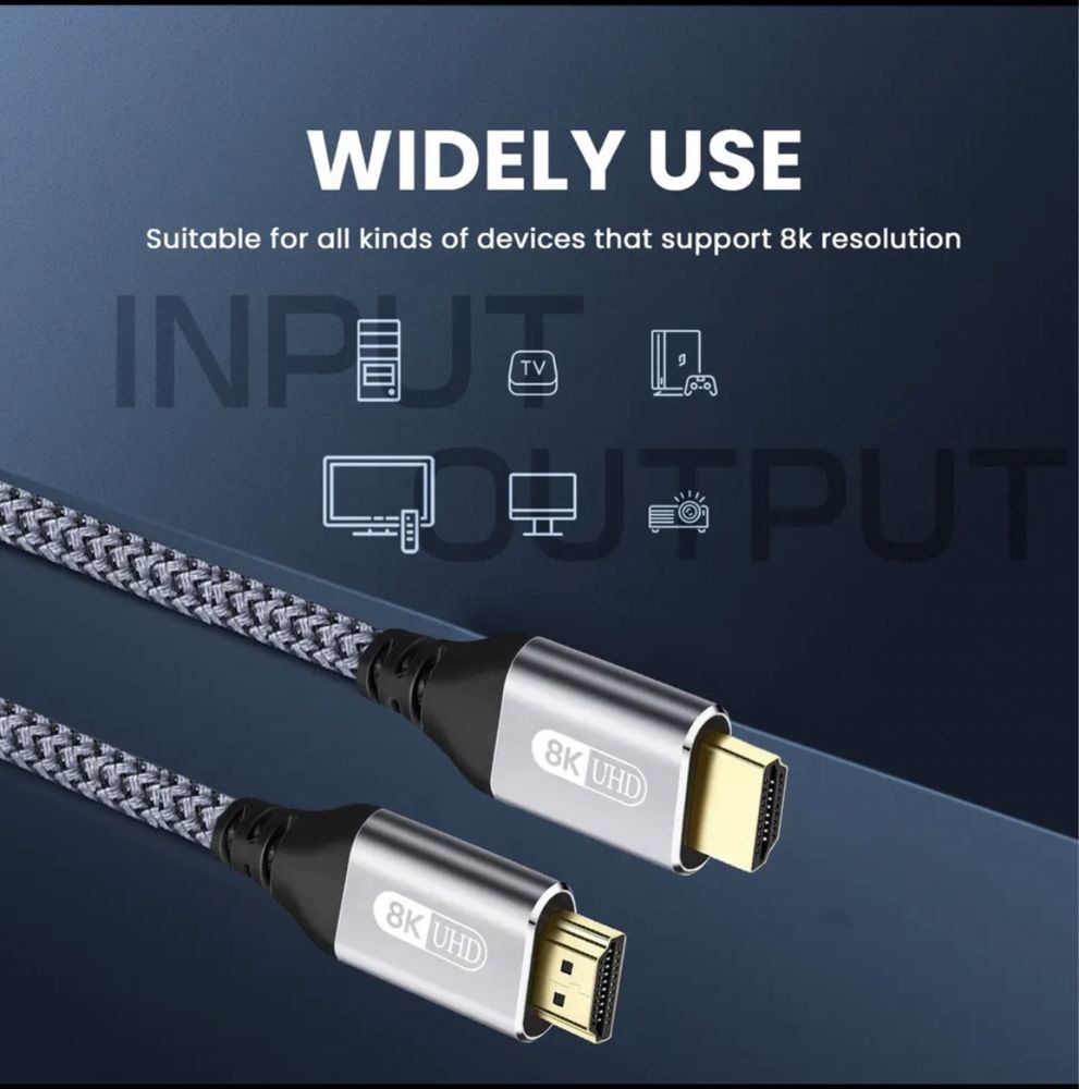 HDMI кабель 4К 8К - 2 м.