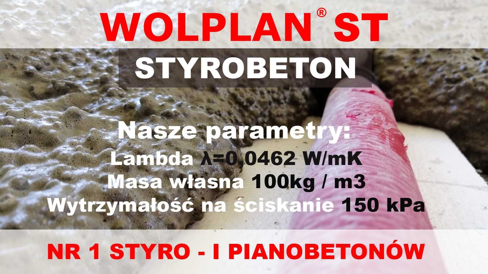 Styrobeton WOLPLAN bez docinania klasycznego styropianu, styropian