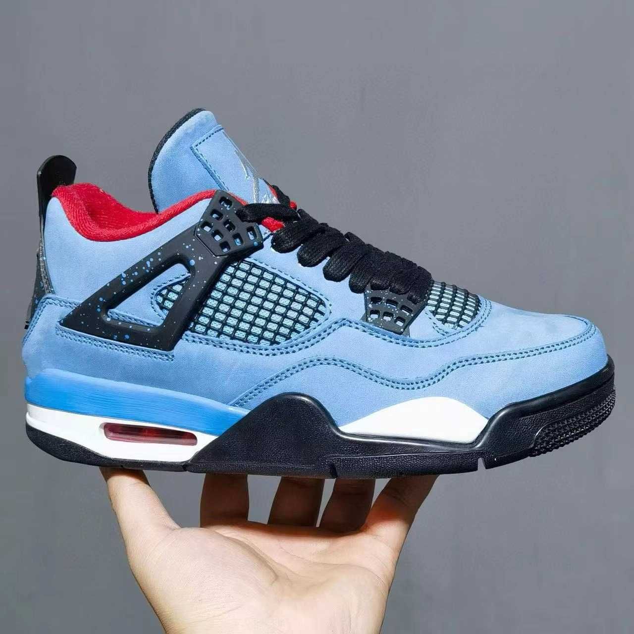 buty Espadryle Air Jordan4 Retro niebieski Espadryle R.44