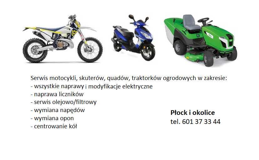Serwis i naprawa motocykli, skuterów, quadów, traktorków ogrodowych