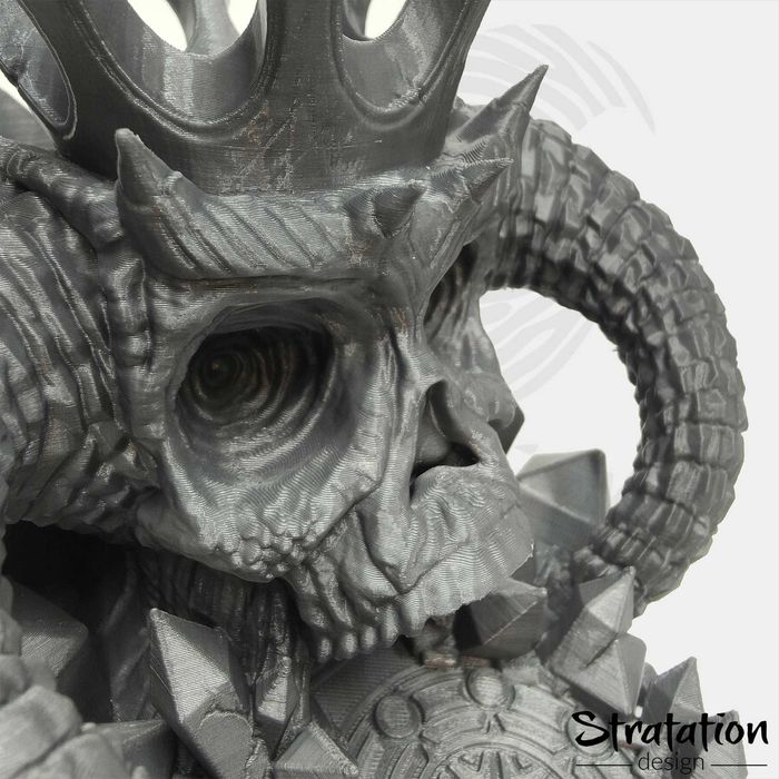 Demon King Skull Dice Tower 3D - Torre de Dados Épica p/ RPG