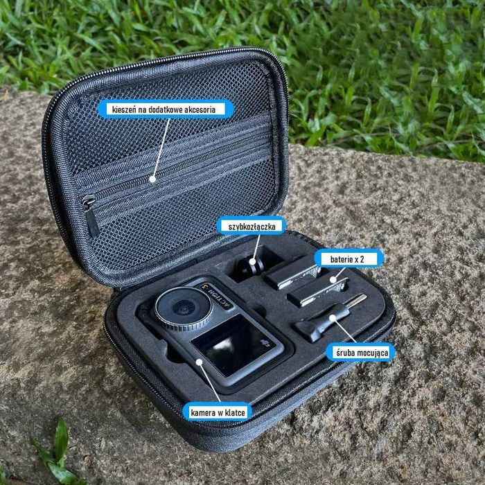 zestaw DJI osmo action organizer, windslayer. szybkozłączka, dekiel