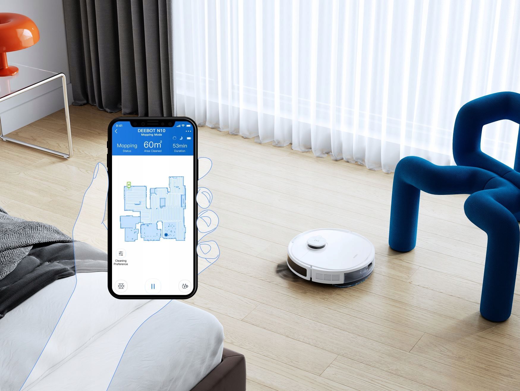 Robot sprzątający Ecovacs Deebot N10 PLUS biały