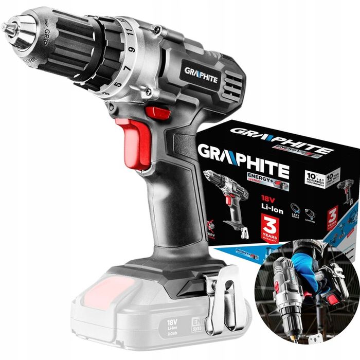 Graphite Akumulatorowa Wiertarko - Wkrętarka 18v Energy+ 44nm 58g000