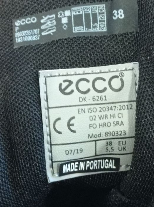 Ботинки шкіряні Ecco Gore-tex 38p.