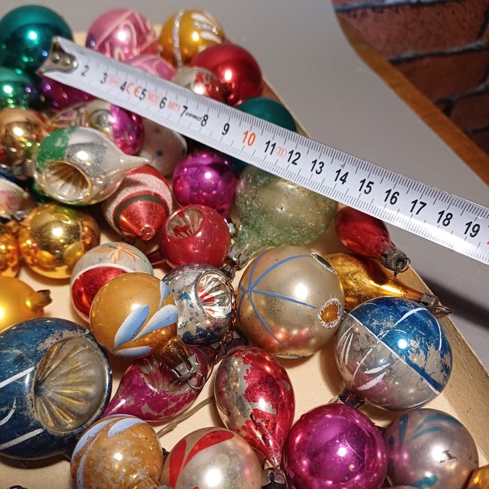 Mix bombek małych 125szt szklane prl