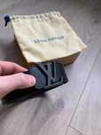 Czarny skórzany pasek Louis Vuitton 80 cm