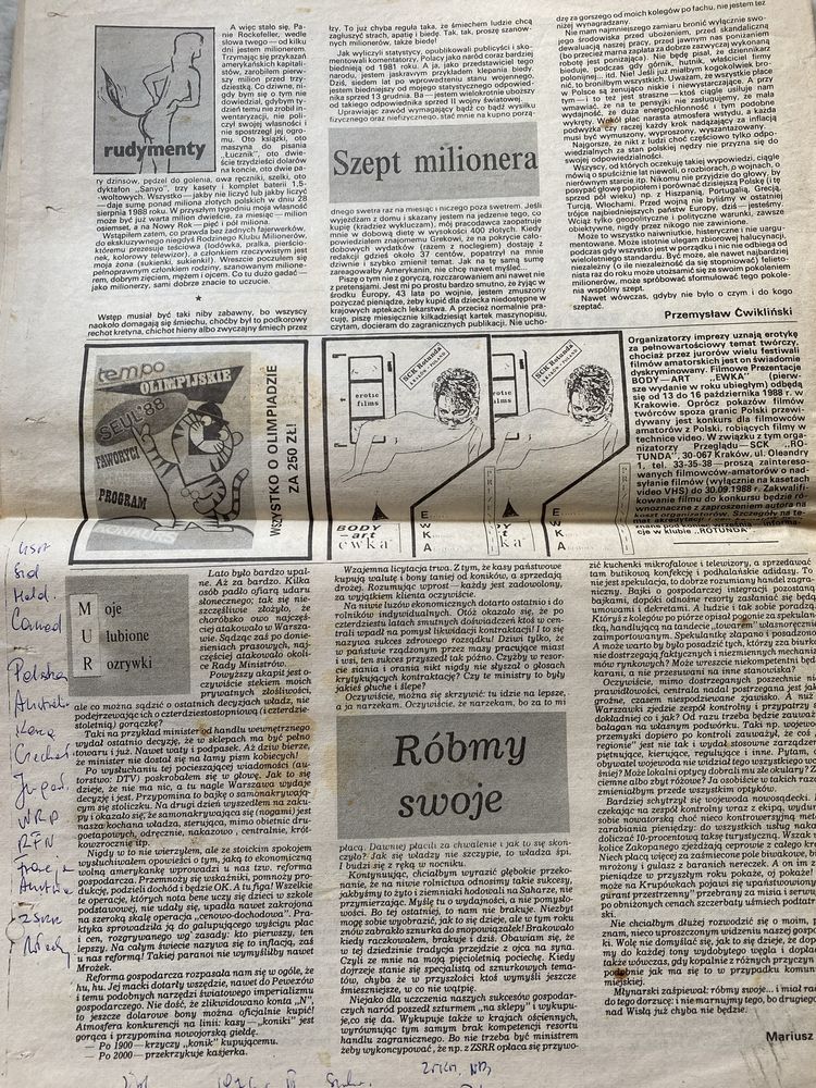 Student dwutygodnik społeczno kulturalny X 1988 nr 16