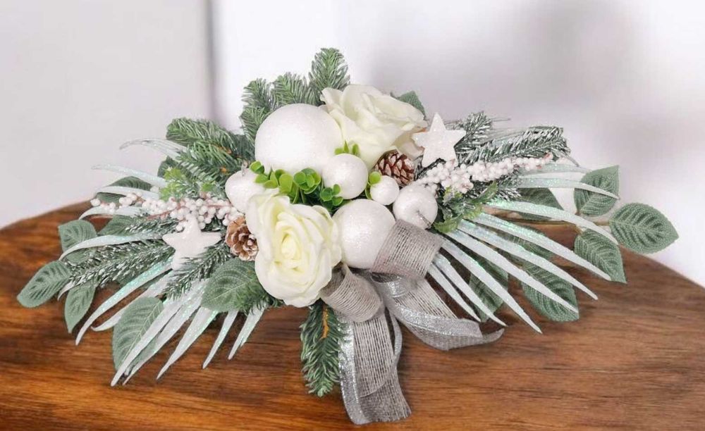 Stroik świąteczny Boże Narodzenie bożonarodzeniowy na grób B187