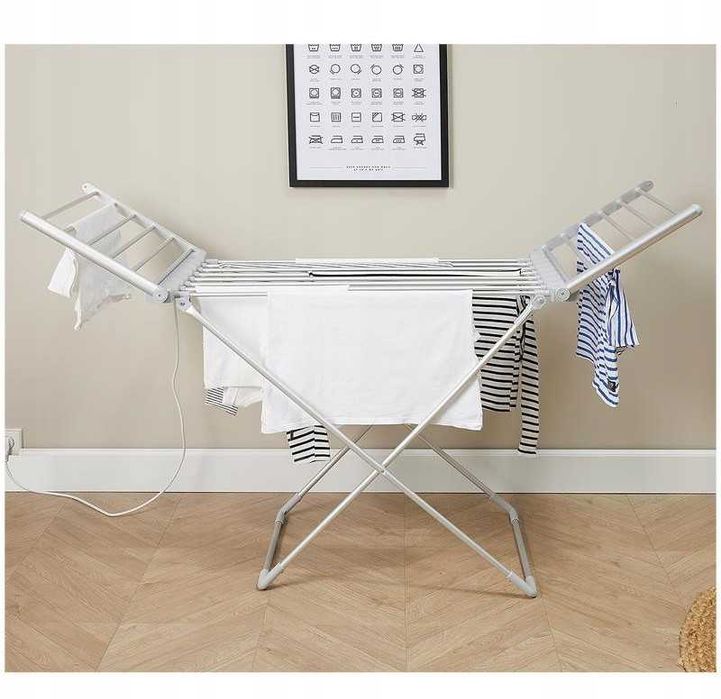 Składana elektryczna suszarka na pranie grzewcza - 18 grzałek