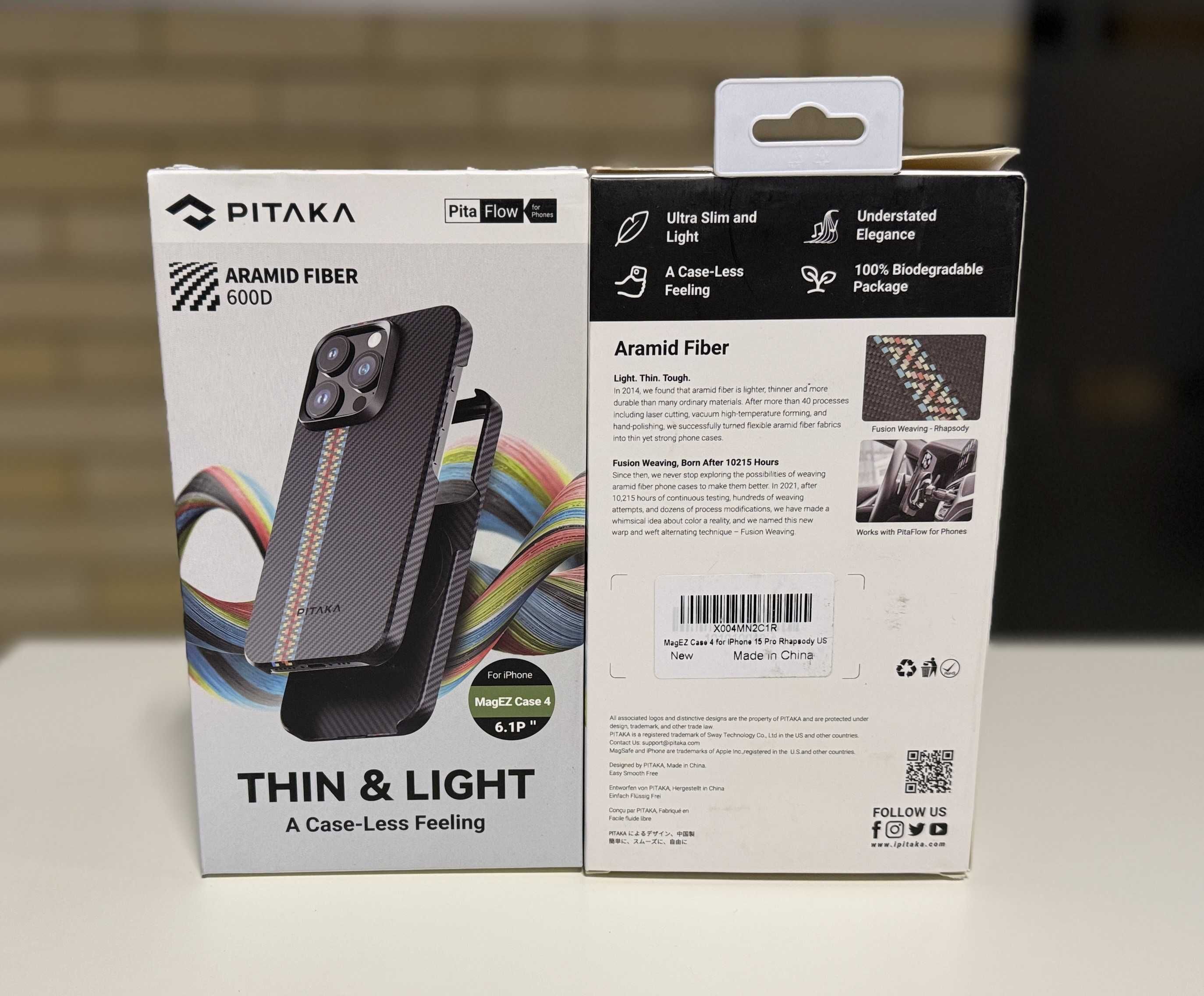 Карбоновый чехол Pitaka MagEZ Case 4 600D для iPhone 15 Pro
