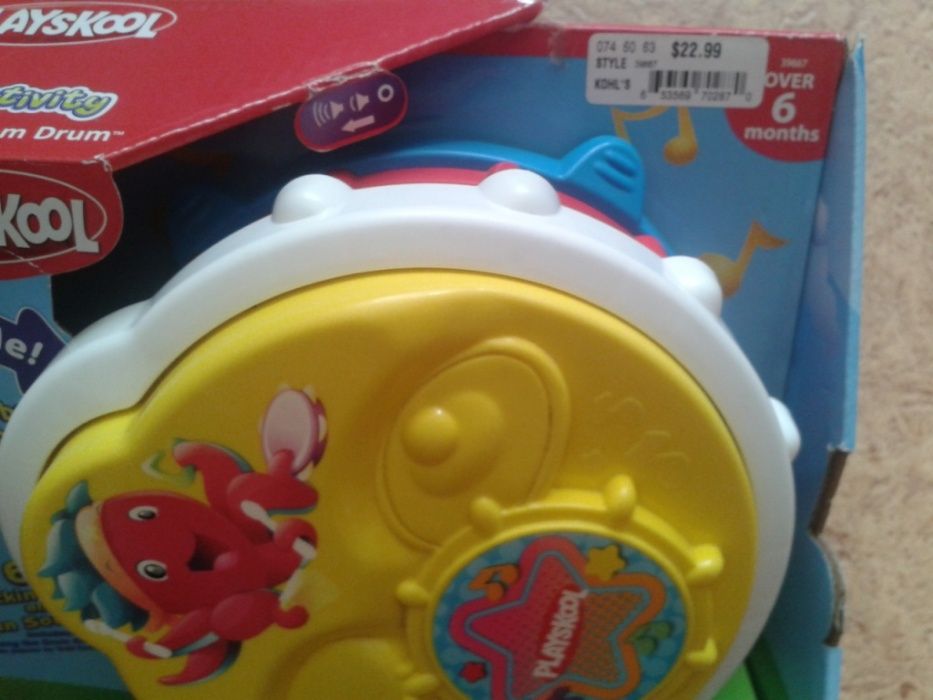 Интерактивный барабан Playskool деткам от 6 мес музыка ритм игра