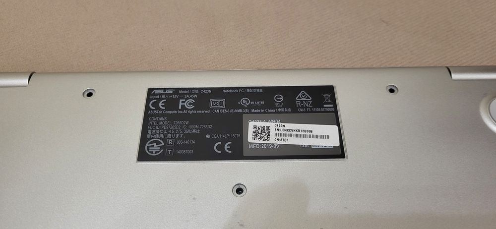 Ноутбук 14" ASUS Chromebook C423N Intel Celeron N3350 RAM 4GB eMMC 64G