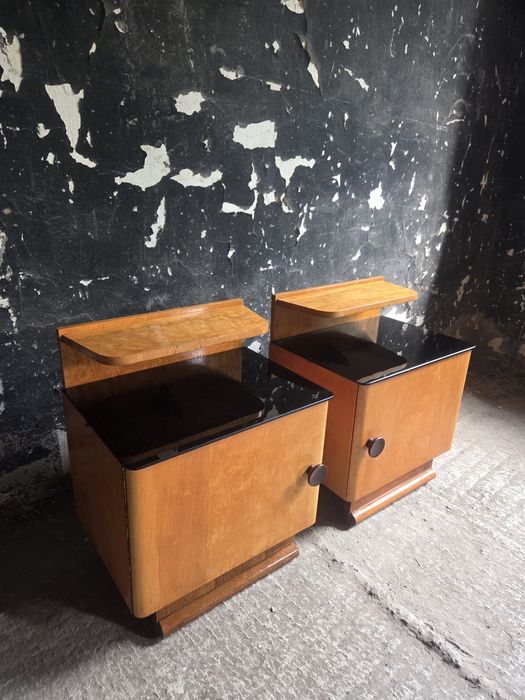 Toaletka i szafki nocne Jindrich Halabala Art deco vintage