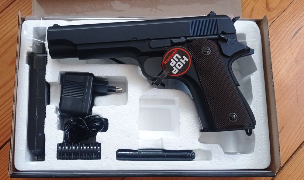 Pistola de airsoft elétrica NOVO CM123 PT e TAN