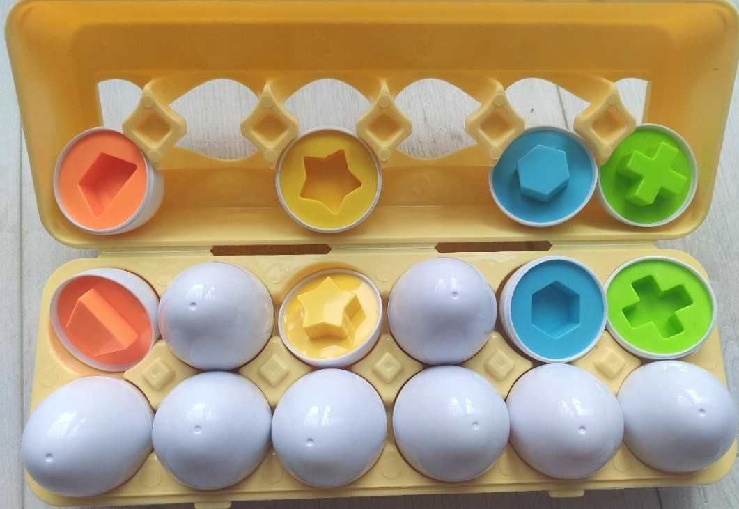 Zabawka dla Dzieci Edukacyjna Jajka Sorter Montessori 12 sztuk