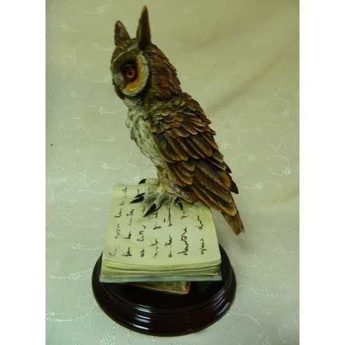 Статуэтка Сова на книгах Ermanno Farina Sculture Dear Italy