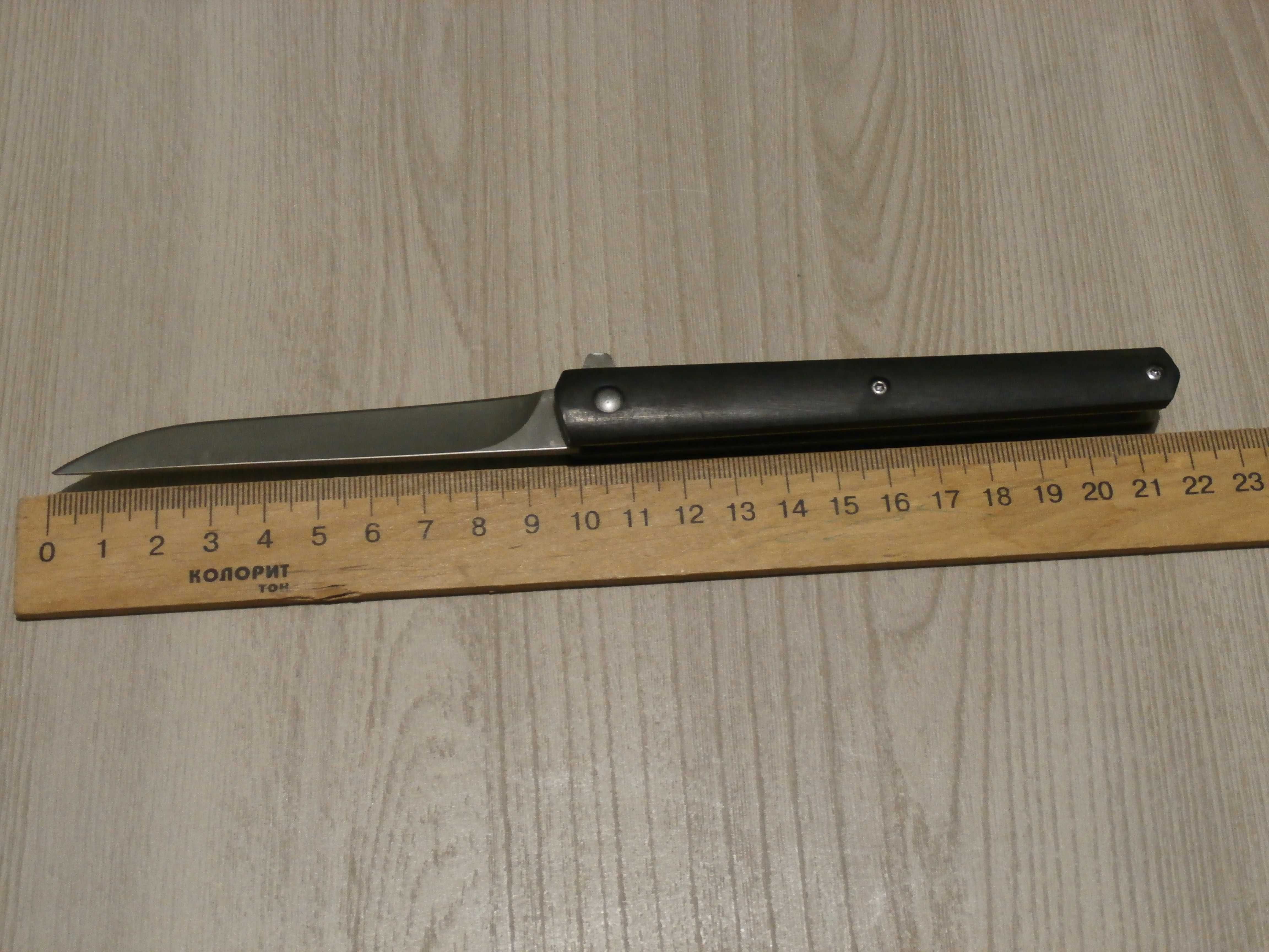 Складний викидний ніж M390 Stillato Flipper 21.5см з чехлом з екошкіри