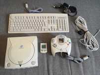 Konsola SEGA DREAMCAST PAL + pad klawiatura,  memory Card (sklep gwar)