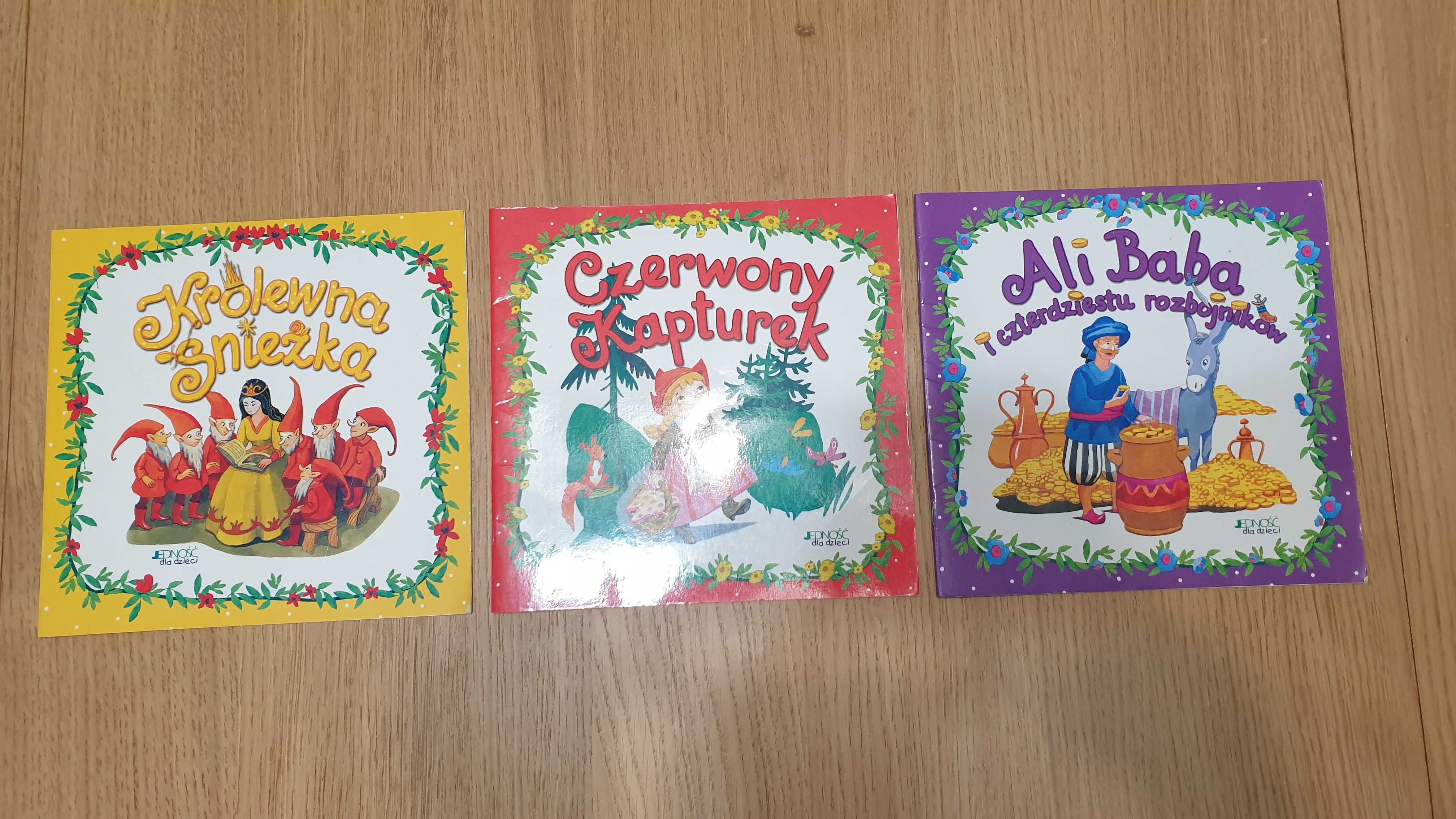 Zestaw 3 sztuk książek bajek dla dzieci jedność królewna śnieżka