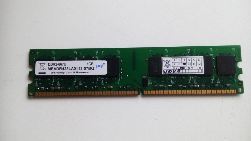 оперативна память 1шт DDR2 1GB 6400 667MHz