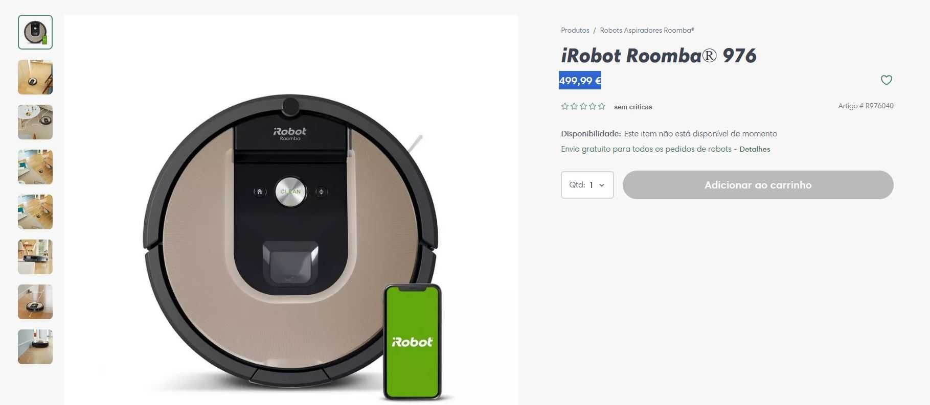 Aspirador iRobot Roomba 976