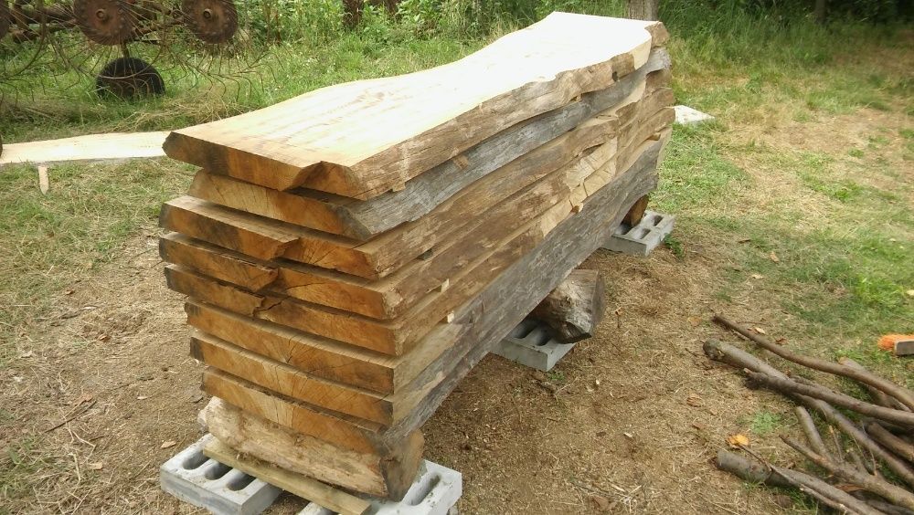 Sprzedam dębowe bale, grubość 70mm, 8 sztuk