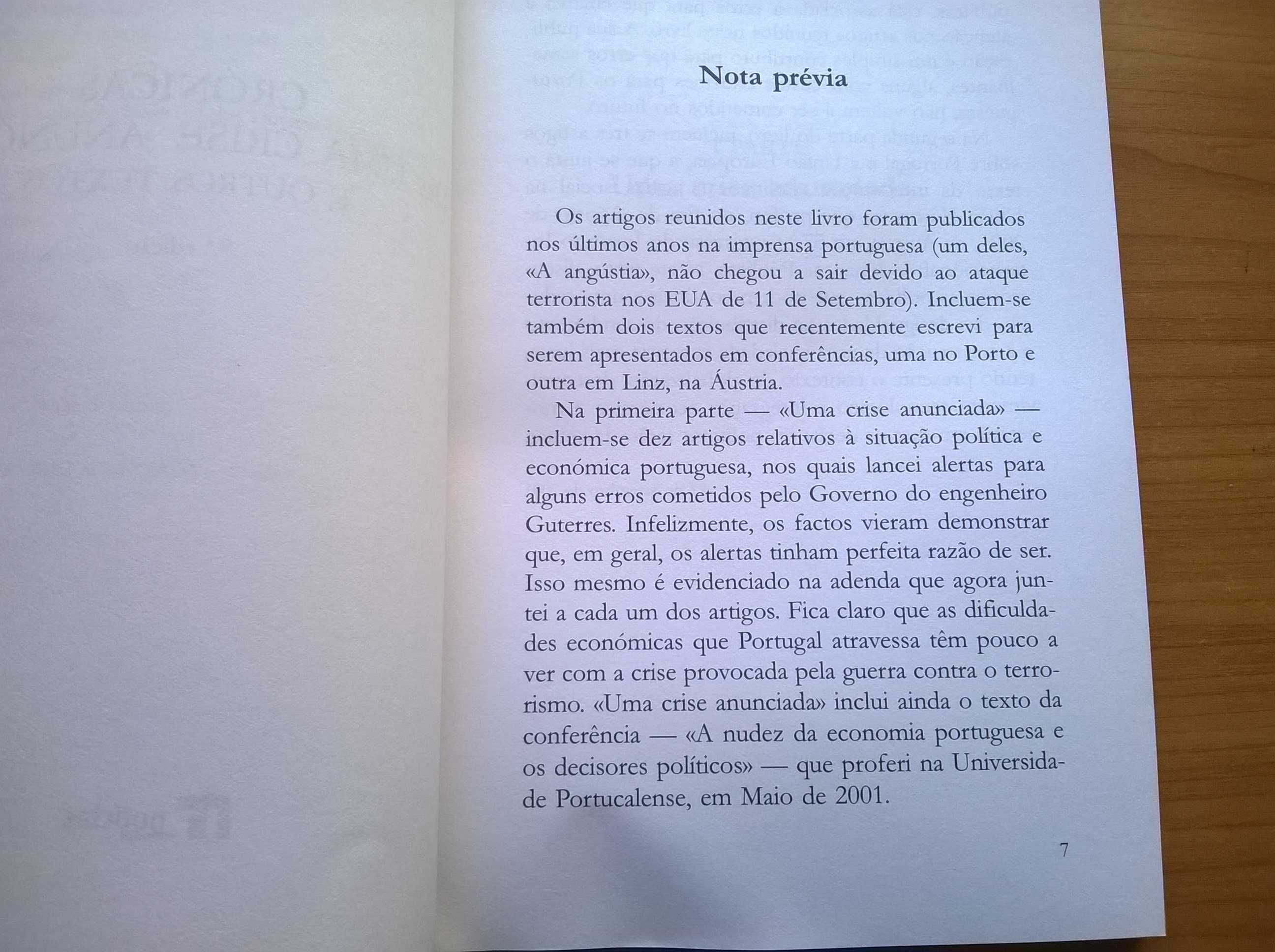 Crónicas de Uma Crise Anunciada - Aníbal Cavaco Silva