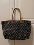 Torebka shopper bag goyard wzór logowana brązowa od ręki