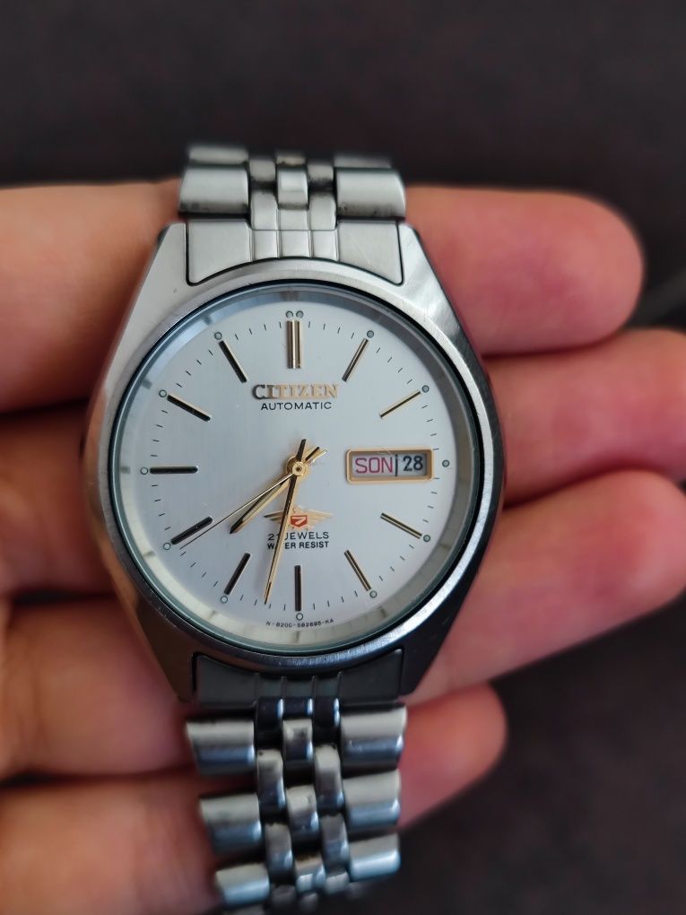 Часы наручные мужские citizen automatic 21 jewels water resist