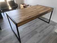 Stół jadalniany HUD 2S HUDT403-D76 – 165×90 cm, dąb artisan/czarny mat